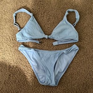Baby blue bikini bathing suit